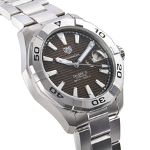 Load image into Gallery viewer, Tag Heuer Aquaracer Calibre 5 Automatic Sunray Brown Dial Silver Steel Strap Watch for Men - WAY2018.BA0927