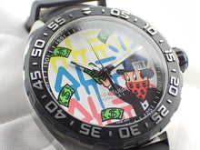Load image into Gallery viewer, Tag Heuer Formula 1 Alec Monopoly Special Edition Black Rubber Strap Watch for Men - WAZ1119.FT8023