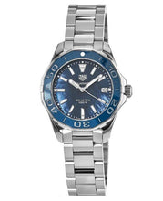 Load image into Gallery viewer, Tag Heuer Aquaracer Blue Dial Silver Steel Strap Watch for Women - WAY131S.BA0748