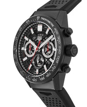 Load image into Gallery viewer, Tag Heuer Carrera Automatic Chronograph Black Dial Black Rubber Strap Watch for Men - CBG2A90.FT6173