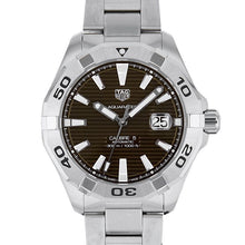 Load image into Gallery viewer, Tag Heuer Aquaracer Calibre 5 Automatic Sunray Brown Dial Silver Steel Strap Watch for Men - WAY2018.BA0927