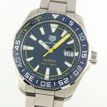 Load image into Gallery viewer, Tag Heuer Aquaracer Caliber 5 Match Timer Shinji Kagawa Edition Blue Dial Silver Steel Strap Watch for Men - WAY201H.BA0927