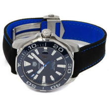 Load image into Gallery viewer, Tag Heuer Aquaracer Calibre 5 Automatic Black Dial Black Nylon Strap Watch for Men - WAY201C.FC6395