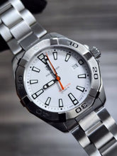 Load image into Gallery viewer, Tag Heuer Aquaracer Quartz White Dial Silver Steel Strap Watch for Men - WBD1111.BA0928