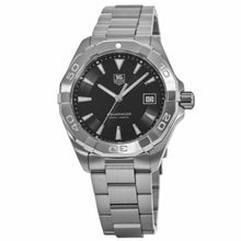 Load image into Gallery viewer, Tag Heuer Aquaracer Quartz Black Dial Silver Steel Strap Watch for Men - WAY1110.BA0928