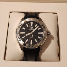 Load image into Gallery viewer, Tag Heuer Aquaracer Quartz Black Dial Black Rubber Strap Watch for Men -  WBD1110.FT8021