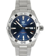 Load image into Gallery viewer, Tag Heuer Aquaracer Blue Dial Silver Steel Strap Watch for Men - WBD1112.BA0928