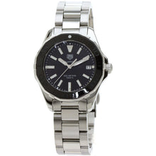 Load image into Gallery viewer, Tag Heuer Aquaracer Quartz Black Dial Silver Steel Strap Watch for Women - WAY131K.BA0748
