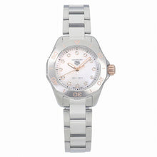 Load image into Gallery viewer, Tag Heuer Aquaracer Professional 200 Quartz Diamonds White Dial Silver Steel Strap Watch for Women - WBP1450.BA0622
