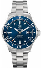 Load image into Gallery viewer, Tag Heuer Aquaracer Caliber 5 Automatic Blue Dial Silver Steel Strap Watch for Men - WAN2111.BA0822