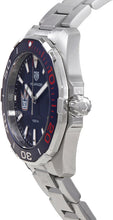 Load image into Gallery viewer, Tag Heuer Aquaracer Henrik Lundqvist Special Edition Blue Dial Silver Steel Strap Watch for Men - WAY101J.BA0746