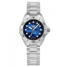 Load image into Gallery viewer, Tag Heuer Aquaracer Professional 200 Automatic Diamond Blue Dial Silver Steel Strap Watch for Women - WBP2411.BA0622