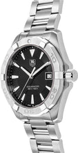 Load image into Gallery viewer, Tag Heuer Aquaracer Quartz Black Dial Silver Steel Strap Watch for Men - WAY1110.BA0928