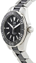 Load image into Gallery viewer, Tag Heuer Aquaracer Quartz Black Dial Two Tone Steel Strap Watch for Men - WAY131A.BA0913
