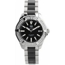 Load image into Gallery viewer, Tag Heuer Aquaracer Quartz Diamonds Black Dial Two Tone Steel Strap Watch for Men - WAY131E.BA0913