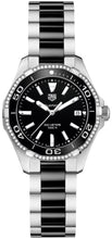 Load image into Gallery viewer, Tag Heuer Aquaracer Quartz Diamonds Black Dial Two Tone Steel Strap Watch for Women - WAY131G.BA0913