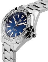 Load image into Gallery viewer, Tag Heuer Aquaracer Quartz Diamonds Blue Dial Silver Steel Strap Watch for Women - WAY131N.BA0748