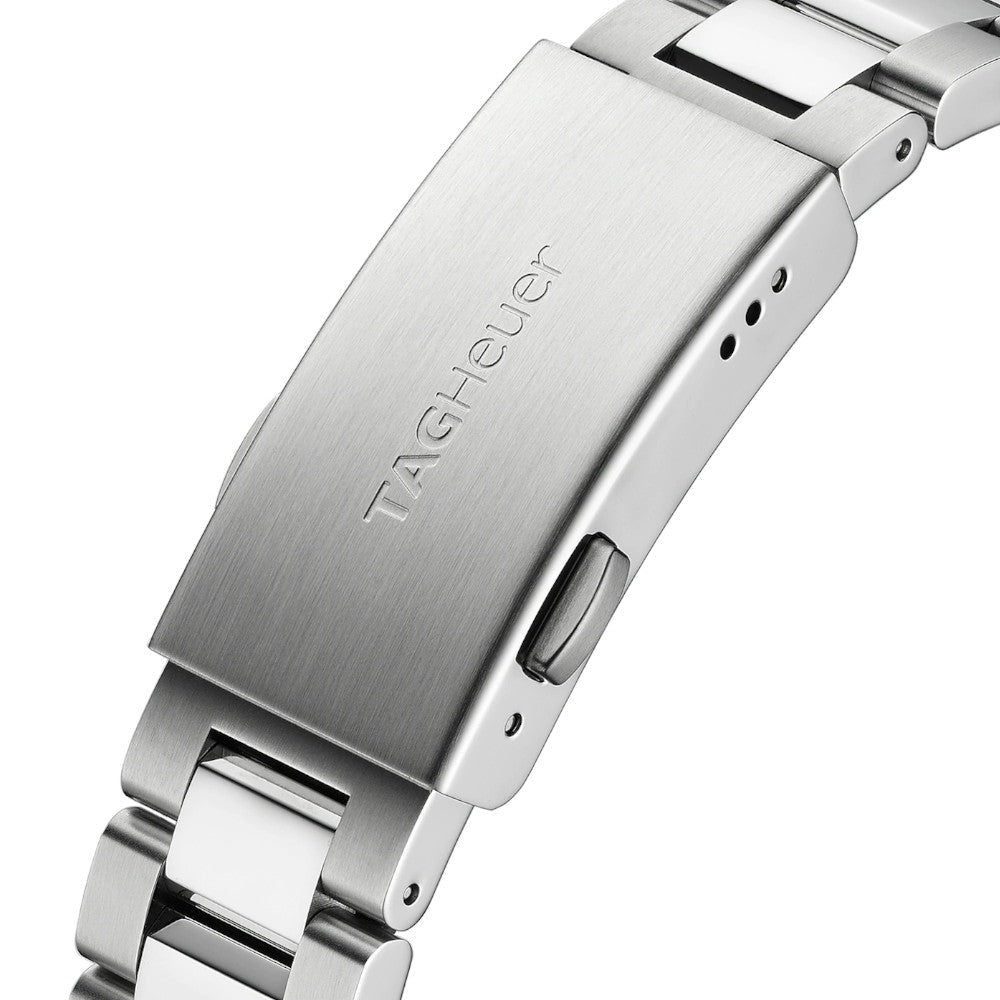 Tag Heuer Aquaracer Quartz Diamonds Black Dial Silver Steel Strap Watch for Women - WAY131P.BA0748