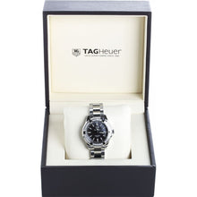 Load image into Gallery viewer, Tag Heuer Aquaracer Quartz Diamonds Black Dial Silver Steel Strap Watch for Women - WAY131P.BA0748