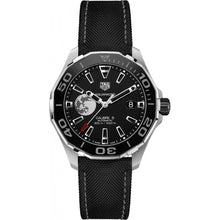 Load image into Gallery viewer, Tag Heuer Aquaracer Calibre 5 Moon Black Dial Black Nylon Strap Watch for Men - WAY201J.FC6370