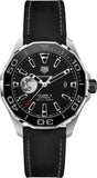Tag Heuer Aquaracer Calibre 5 Moon Black Dial Black Nylon Strap Watch for Men - WAY201J.FC6370