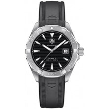 Load image into Gallery viewer, Tag Heuer Aquaracer Automatic Caliber 5 Black Dial Black Rubber Strap Watch for Men - WAY2110.FT8021