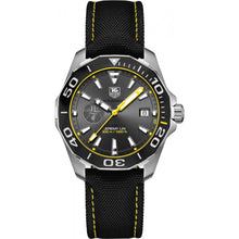 Load image into Gallery viewer, Tag Heuer Aquaracer Jeremy Lin Special Edition Grey Dial Black Nylon Strap Watch for Men - WAY211F.FC6362