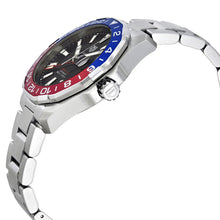 Load image into Gallery viewer, Tag Heuer Aquaracer GMT Caliber 7 Pepsi Black Dial Silver Steel Strap Watch for Men - WAY201F.BA0927