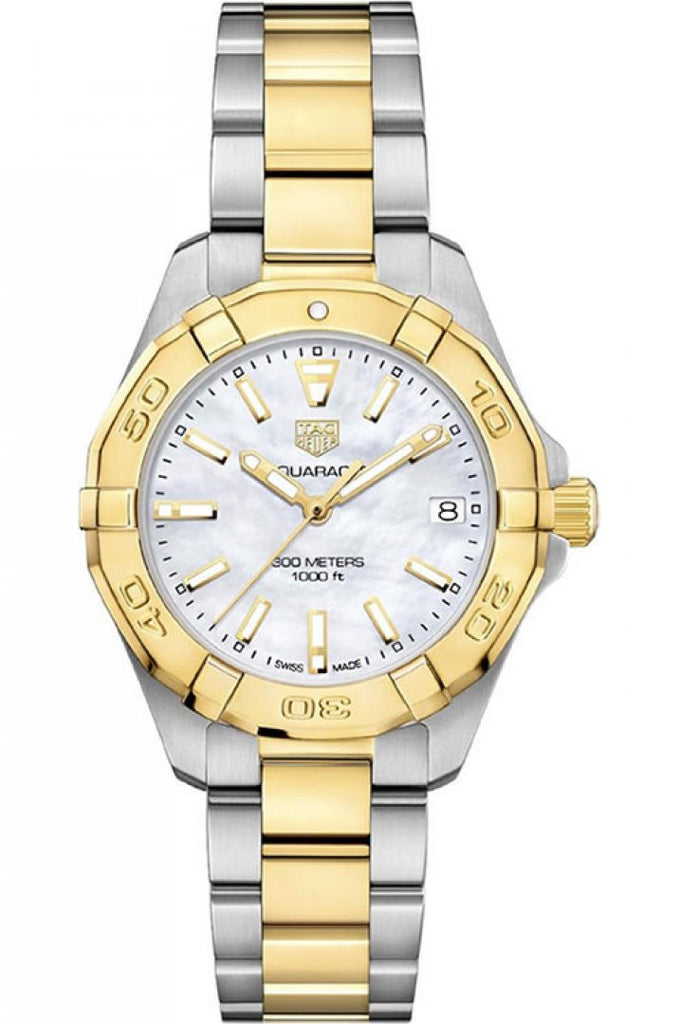Tag Heuer Aquaracer Mother of Pearl Dial Two Tone Steel Strap Watch for Women - WBD1320.BB0320