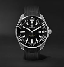 Load image into Gallery viewer, Tag Heuer Aquaracer Quartz Black Dial Black Rubber Strap Watch for Men -  WAY101A.FT6141