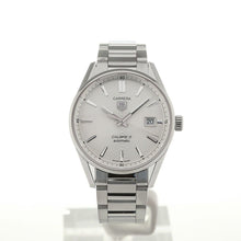 Load image into Gallery viewer, Tag Heuer Carrera Automatic Caliber 5 White Dial Silver Steel Strap Watch for Men - WAR211B.BA0782