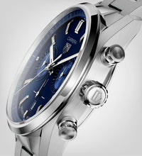 Load image into Gallery viewer, Tag Heuer Carrera Chronograph Blue Dial Silver Steel Strap Watch for Men - CBN2011.BA0642
