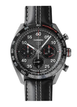 Load image into Gallery viewer, Tag Heuer Carrera Porsche Chronograph Special Edition Black Dial Black Leather Strap Watch for Men - CBN2A1F.FC6492