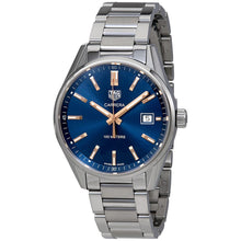 Load image into Gallery viewer, Tag Heuer Carrera Quartz Blue Dial Silver Steel Strap Watch for Women - WAR1112.BA0601