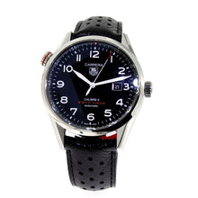 Load image into Gallery viewer, Tag Heuer Carrera Calibre 5 Drive Timer Black Dial Black Leather Strap Watch for Men - WAR2A10.FC6337