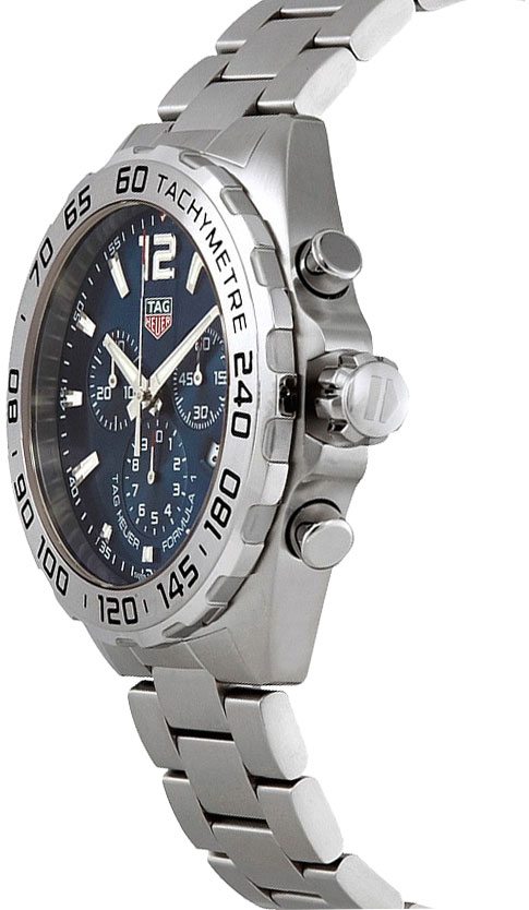 Tag Heuer Formula 1 Chronograph Blue Dial Silver Steel Strap Watch for Men - CAZ101K.BA0842