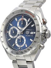 Load image into Gallery viewer, Tag Heuer Formula 1 Automatic Chronograph Blue Dial Silver Strap Watch for Men - CAZ2015.BA0876