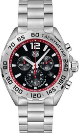 Tag Heuer Formula 1 Chronograph Black Dial Silver Steel Strap Watch for Men - CAZ101Y.BA0842