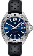 Load image into Gallery viewer, Tag Heuer Formula 1 Quartz Blue Dial Black Rubber Strap Watch for Men - WAZ1118.FT8023
