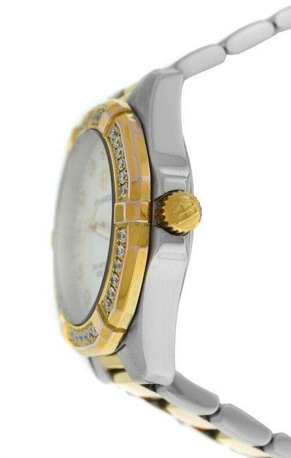 Tag Heuer Aquaracer Diamonds Mother of Pearl Dial Two Tone Steel Strap Watch for Women - WBD1323.BB0320