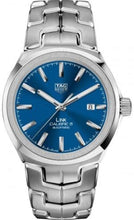 Load image into Gallery viewer, Tag Heuer Link Automatic Blue Dial Silver Steel Strap Watch for Men - WBC2112.BA0603