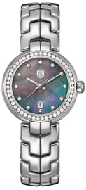 Tag Heuer Link Trilogy Cameron Diaz Diamonds Mother of Pearl Dial Silver Steel Strap Watch for Women - WAT1419.BA0954