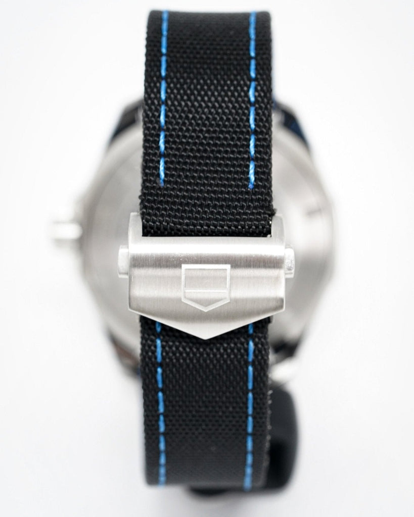 Tag Heuer Aquaracer Calibre 5 Automatic Black Dial Black Nylon Strap Watch for Men - WAY201C.FC6395