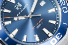 Load image into Gallery viewer, Tag Heuer Aquaracer Blue Dial Silver Steel Strap Watch for Men - WAY101C.BA0746