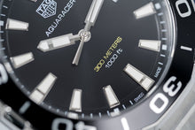 Load image into Gallery viewer, Tag Heuer Aquaracer Quartz Black Dial Silver Steel Strap Watch for Men - WAY101A.BA0746