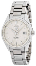 Load image into Gallery viewer, Tag Heuer Carrera Automatic Caliber 5 White Dial Silver Steel Strap Watch for Men - WAR211B.BA0782