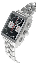 Load image into Gallery viewer, Tag Heuer Monaco Automatic Chronograph Black Dial Silver Steel Strap Watch for Men - CBL2113.BA0644