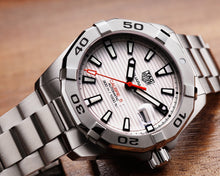 Load image into Gallery viewer, Tag Heuer Aquaracer Automatic White Dial Silver Steel Strap Watch for Men - WBD2111.BA0928