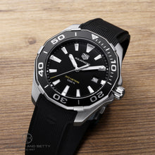 Load image into Gallery viewer, Tag Heuer Aquaracer Quartz Black Dial Black Rubber Strap Watch for Men -  WAY101A.FT6141