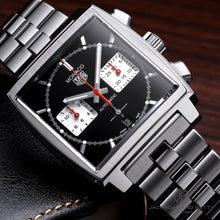 Load image into Gallery viewer, Tag Heuer Monaco Automatic Chronograph Black Dial Silver Steel Strap Watch for Men - CBL2113.BA0644